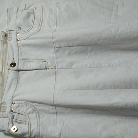 White Jean Maxi Skirt Sz.18W Great Condition Factory Distressed Hem (X-61 CRATE - Picture 2 of 10